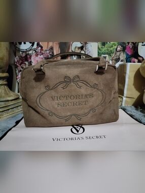 Vintage Coquette Bows Victoria's Secret Brown Tote Bag